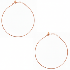 Rose gold Sparkling Snake chain Anklets for her