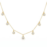 Gold Raindrop Charm Necklace