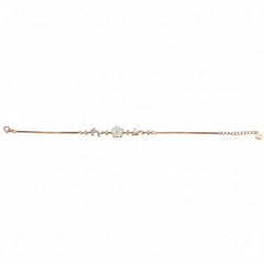 Rose gold Mother of Pearl Butterfly chain bracelet