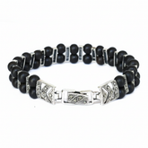 Silver Sacred Harmony Tulsi Men's Hand Bracelet