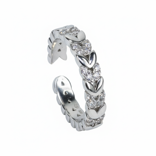 Silver Cosmos Halo Ring