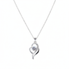 Silver Swirling heart Pendant necklace for her