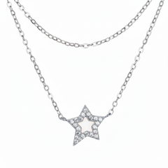 Silver Wish Star Dainty Pendant