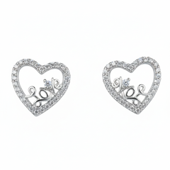 Silver Eternal Love written Heart Pendant set for her