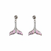 Rose Gold Mermaid Tail Dangle Earrings