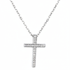 Silver Sparkling Cross Pendant