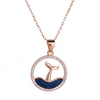 Rose Gold Coastal Whale Tail Pendant