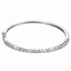 Silver Solitaire (cz) line Radiant Bracelet