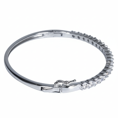 Silver Solitaire (cz) line Radiant Bracelet