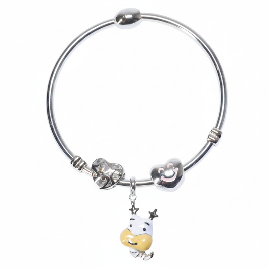 Silver Sweetheart Character Dangle Bracelet For Her