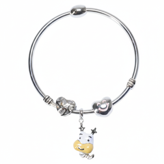 Silver Sweetheart Character Dangle Bracelet For Her