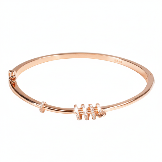 Rose gold Spring locked minimalist bracelet For her