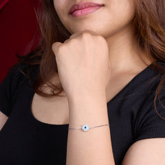 Silver Elegant Evil Eye Sterling Bracelet For Her