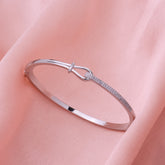 Silver Chic Pave Nautical Hook Bracelet For Her