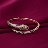 Rose Gold Jaguar Head Hinged Bracelet For Her