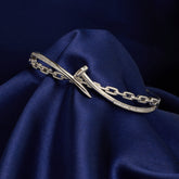 Silver Chic Nail luxe Bracelet For Her
