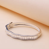Silver The ethereal Waves Baguette Bracelet for her