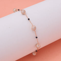 Rose gold Disco ball Chain Bracelet for her
