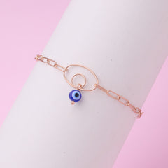 Rose Gold Evil Eye Protection Bracelet