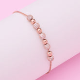Rose gold Dazzling Beaded Bracelet with Disco balls