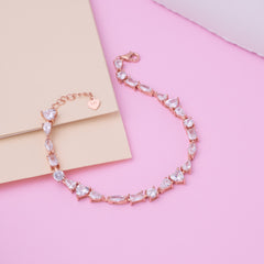 Rose Gold Miniature Designer Hand Bracelet