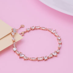 Rose Gold Miniature Designer Hand Bracelet