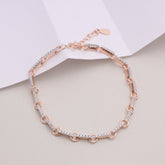 Rose Gold Pave Adjustable Bracelet