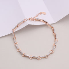 Rose Gold Pave Adjustable Bracelet