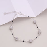 Silver Disco ball Chain Bracelet for her