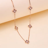 925 Silver Reversible Rose gold clover leaf necklace
