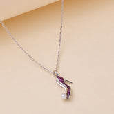 Silver High Heel Shoe Pendant For Her