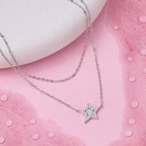 Silver star necklace 925 silver pendant for women