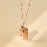 Rose Gold pendant with secret message 925 silver pendant for women