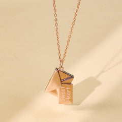 Rose Gold pendant with secret message 925 silver pendant for women