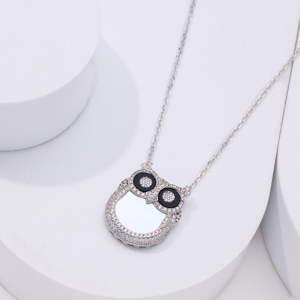 925 Silver Owl Pendant for women