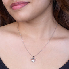 Silver Forever Love Dancing Heart Pendant