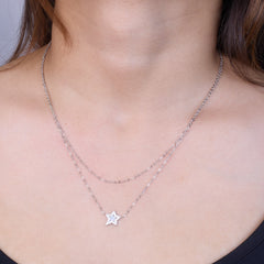 Silver Wish Star Dainty Pendant