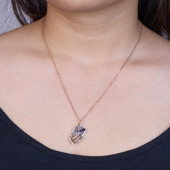 Rose gold secret message Envelope Locket pendant for Her
