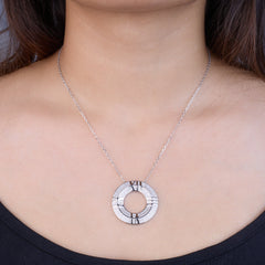 Silver Roman Numeral Rink Pendant