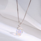 Clear 925 silver crystal pendent for women.