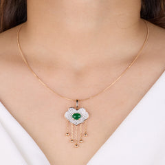 Silver Golden Fortune cloud Charms Pendant