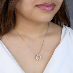 Silver Trinity Ring Pendant For Her