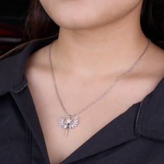 Silver Angel Wing Pendant for Her
