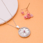 Silver Starburst Mother Of Pearl Pendant