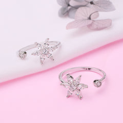 Silver Bloom 925 Silver Toe Ring
