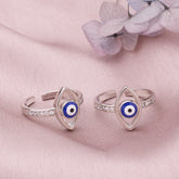 Silver Daisy Flawless Evil Eye Toe Ring