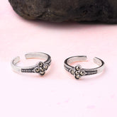 Silver Vintage Marcasite Toe Ring