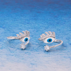 Silver Blue Evil Eye Protection Toe Ring