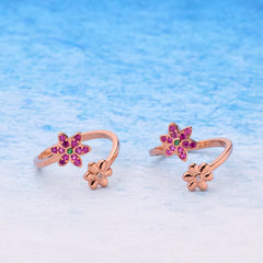 Rose Gold Daisy Toe Ring