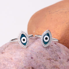 Silver Mystic Protection Evil Eye Toe Ring